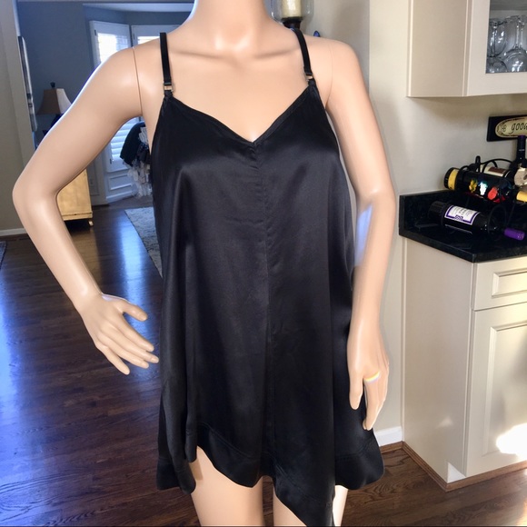 Saks - Black Silk asymmetrical blouse, Size Med - Picture 2 of 8